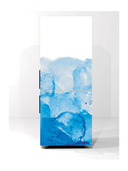 Blue Ice Cubes Fridge Sticker 200cm