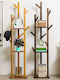 Etoile Wooden Coat Rack Brown 165cm