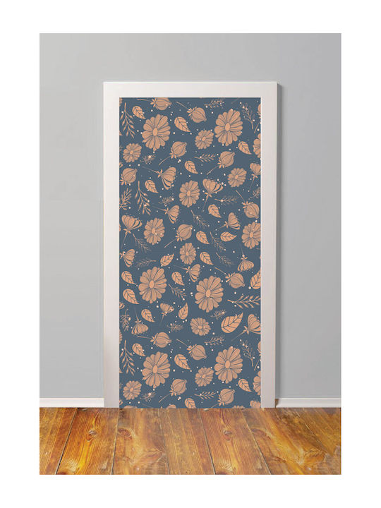 Vintage Flowers Door Sticker 230cm