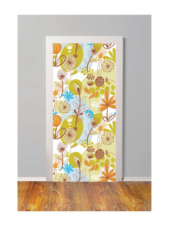 Floral Pattern Door Sticker 225cm