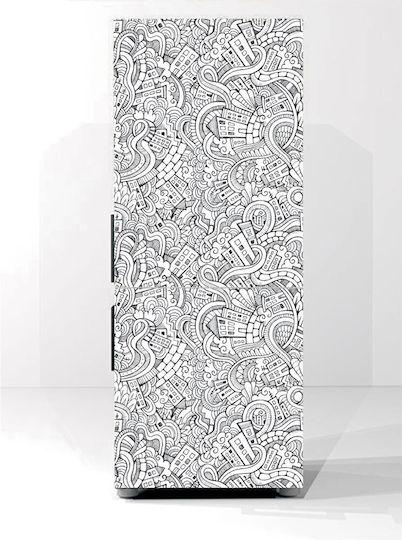 Vintage Refrigerator Sticker 2 190cm