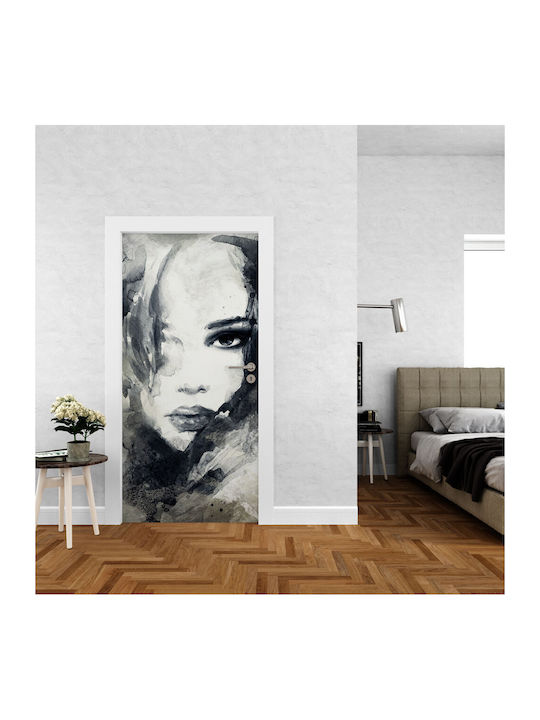 Door Sticker Female Face 190cm