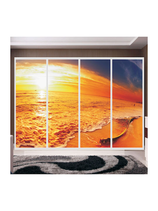 Wardrobe Sticker Sunset Colors 220cm