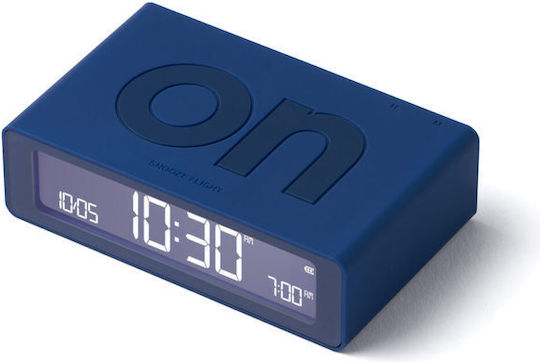 Lexon Flip Mini Tabletop Digital Clock with Alarm Blue Lexon Flip Mini Tabletop Digital Clock with Alarm Blue