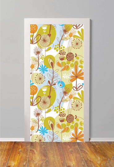 Türsticker mit Blumenmuster 100 cm