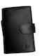 Men's Wallet Cards with RFID and Slide Mechanism Black