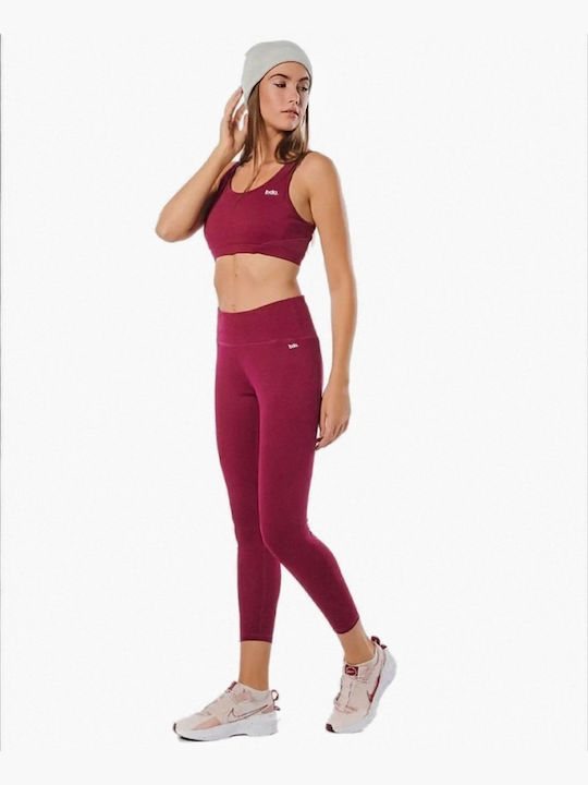 Training Women's Cropped High Waist Purple Leggings