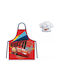 Disney Disney Cars Lightning Παιδική Ποδιά Κουζίνας με Σκούφο Κόκκινη 014299