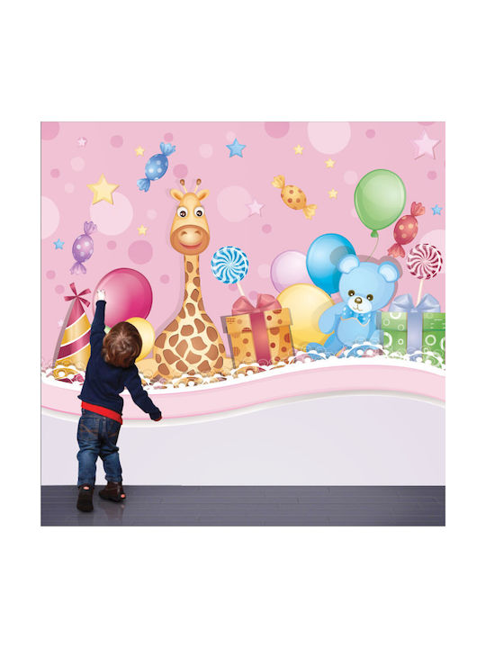 Pink Birthday Adhesive Wallpaper 325cm