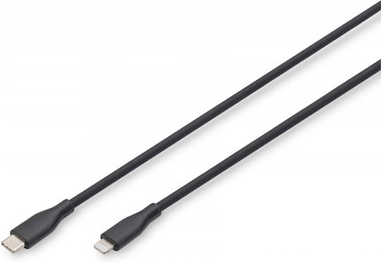 Digitus USB-C to Lightning Cable 60W Μαύρο 1m AK-600110-020-S