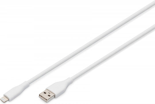 Digitus USB-C to Lightning Cable 12W Λευκό 1m AK-600108-020-W