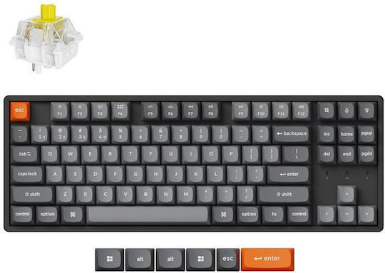 Keychron K8 Max Wireless Gaming Mechanical Keyboard Tenkeyless with Keychron Super Banana switches and RGB lighting (English US)