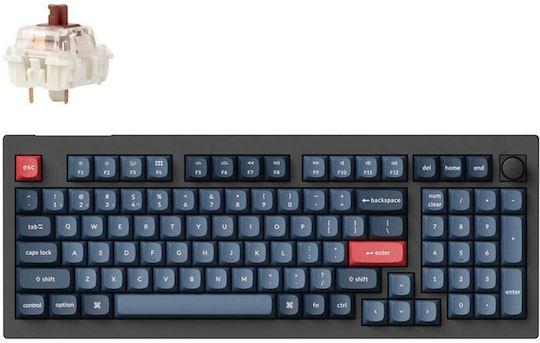 Keychron V5M-D3 Max QMK/VIA Wireless Gaming Mechanical Keyboard 96% with Gateron Jupiter Brown switches and RGB lighting (English US)