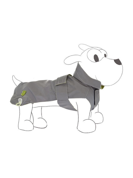 Ferribiella Gray Waterproof Dog Coat with 90cm Back Length