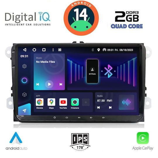 Digital IQ Car Audio System 2004-2014 (Bluetooth/USB/AUX/WiFi/GPS/Apple-Carplay/Android-Auto) with Touch Screen 9"