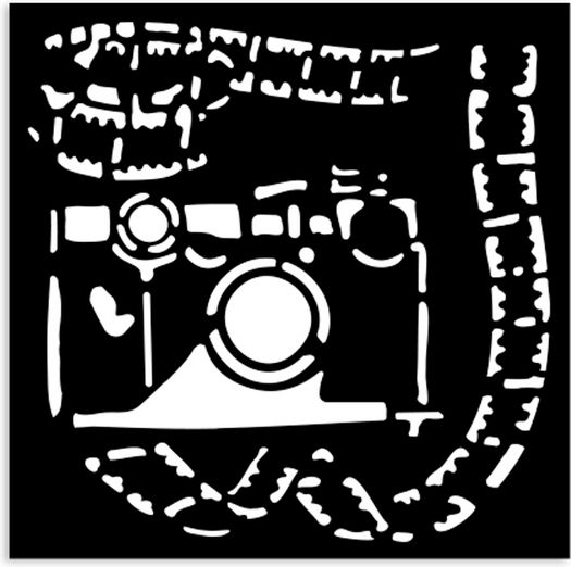 Thick Stencil 12x12cm Stamperia Art Traveling Photography