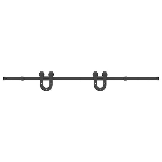 vidaXL Sliding Door Mechanism For Door 200cm Black
