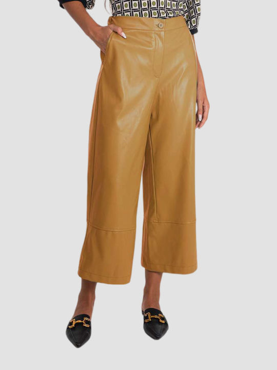Happening Women's High Waist Culottes Loose Fit Camel