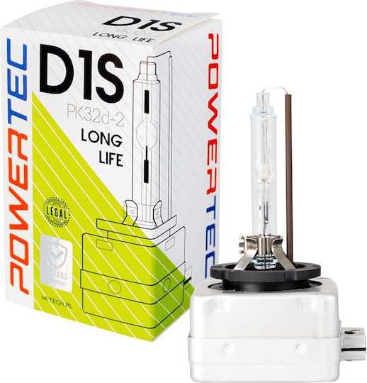 Powertec Λάμπα Αυτοκινήτου D1S / PK32d-2 Xenon 4300K Φυσικό Λευκό 85V 35W