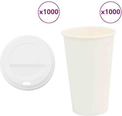 vidaXL Einweggeschirr 480ml 1000 Stück