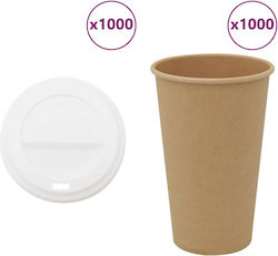 vidaXL Einweggeschirr 480ml 1000 Stück