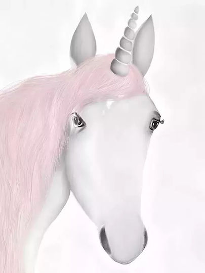 Kids Framed Wall Painting Unicorn 30x40cm