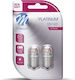M-Tech Λάμπες Αυτοκινήτου R5W / BA15S Canbus LED Πορτοκαλί 12-24V 1.4W 2τμχ