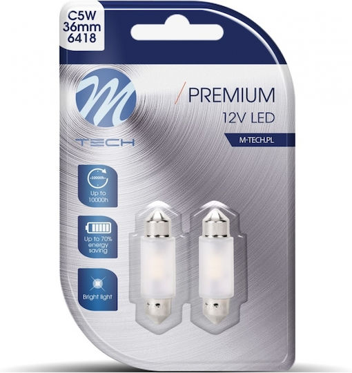 M-Tech Lampen Auto C5W Canbus LED Weiß 12V 1.3W 2Stück