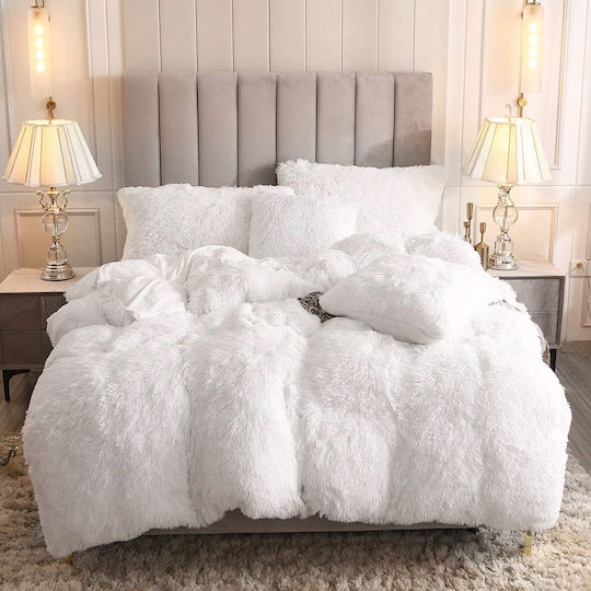 Saray Home Duvet Cover Set Queen 220x240cm Shaggy 220 3pcs 300 GSMGsm