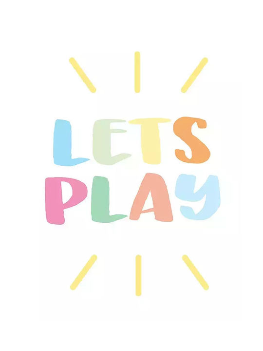 Παιδικό Κάδρο Lets Play με Λευκή Κορνίζα από Πλαστικό 21x30εκ.
