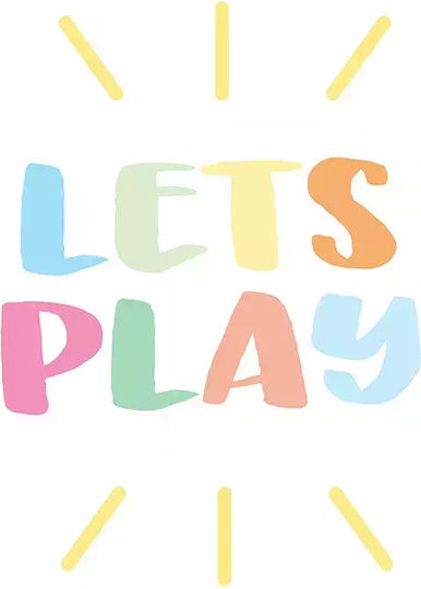 Παιδικό Κάδρο Lets Play με Λευκή Κορνίζα από Πλαστικό 21x30εκ.