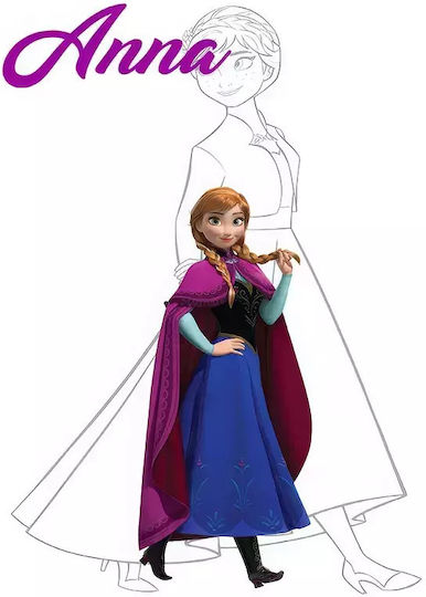 Kids Framed Wall Painting Princess Anna 21x30cm