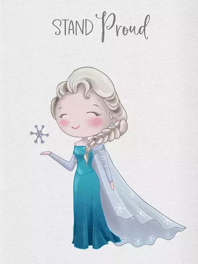 Kids Framed Plastic Wall Painting Frozen 21x30cm