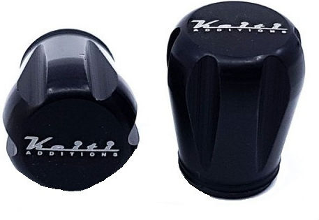 Keiti Car Tire Valve Caps Black 2pcs