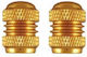 Keiti Car Tire Valve Caps Gold 4pcs