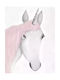 Tablou Copilăresc Unicorn cu Ramă Albă din Lemn 30x40buc