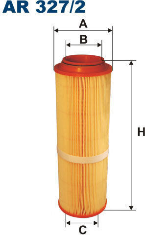 Filtron Air Filter Inner Diameter 64mm Outer Diameter 106.5mm Height 332mm Mercedes A W168 Vaneo 414 1.7d 07.98-07.05