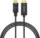 Savio Cable DisplayPort male - HDMI male 1.5m Μαύρο