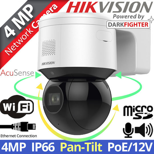 Hikvision DS-2DE3A404IWG-E/W IP Surveillance Camera Wi-Fi Full HD+ 4MP Waterproof with Two-Way Communication and Lens 2.8-12mm