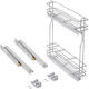 Wire Bottle Holder with Brake Emuca 8381011 Cabinet 15cm Chrome 223-8381011chr