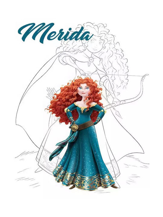 Παιδικό Κάδρο Princess Merida από Ξύλο 30x40εκ.