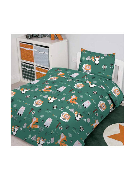 My Home Luxury Kids Duvet Set Single with Pillowcase Multicolour 160x240cm