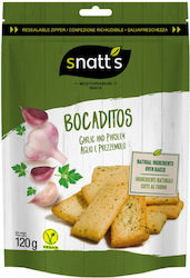 Snatt's Crackers Fursecuri Mediteraneene Cu Gust De Usturoi 120gr Snatt's Crackers Fursecuri Mediteraneene Cu Gust De Usturoi 120gr