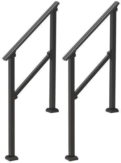 Set 2 Balustrade Hotel 1-2 Trepte Vivatechnix Dimensiune 1030 X 84 X 920 Mm Unghi Reglabil 0° 40° Negru