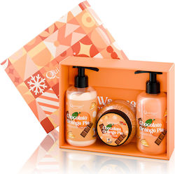 Quickgel Chocolate Orange Pie Skin Care Set for Body Cleaning & Moisturizing