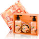 Quickgel Chocolate Orange Pie Skin Care Set for Body Cleaning & Moisturizing 3pcs