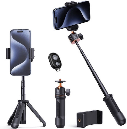 K&F Concept Kf09.128v1 Cell Phone Tripod Bluetooth Black