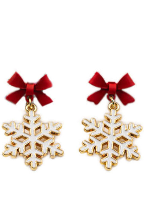 Christmas Snow Bow Earrings