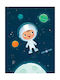 Kids Framed Wall Painting Astronaut 30x40cm