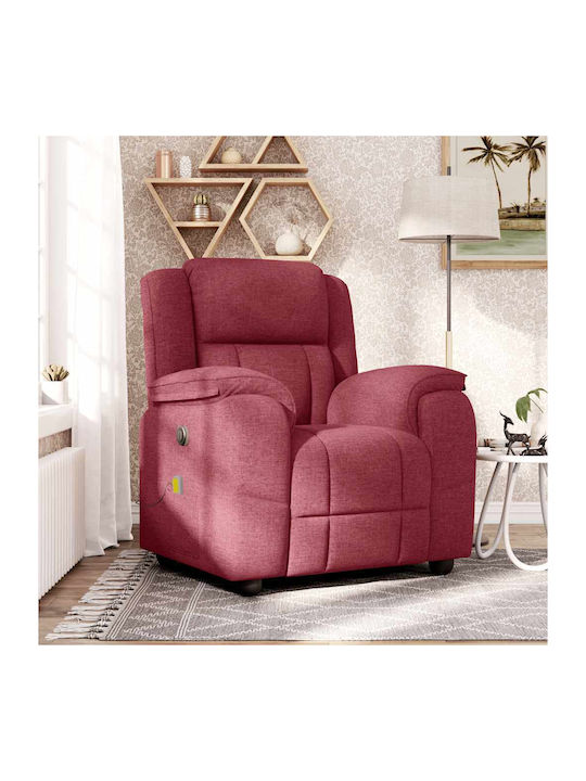 Fotoliu Relax Masaj cu Puf Burgundia 96x99x102cm
